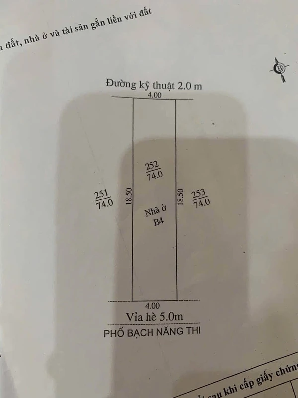 Bán nhà 4 tầng mặt phố Bạch Năng Thi, Hải Dương, 74m2