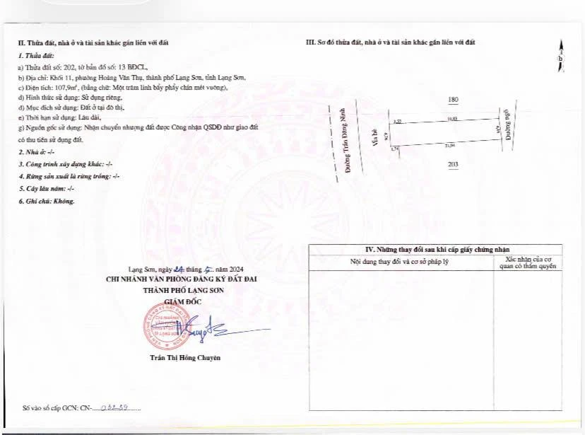 Bán đất tại khối 11, Trần Đăng Ninh, 105 triệu / m2, 107.9 m2, view đẹp, uy tín - Ảnh 1