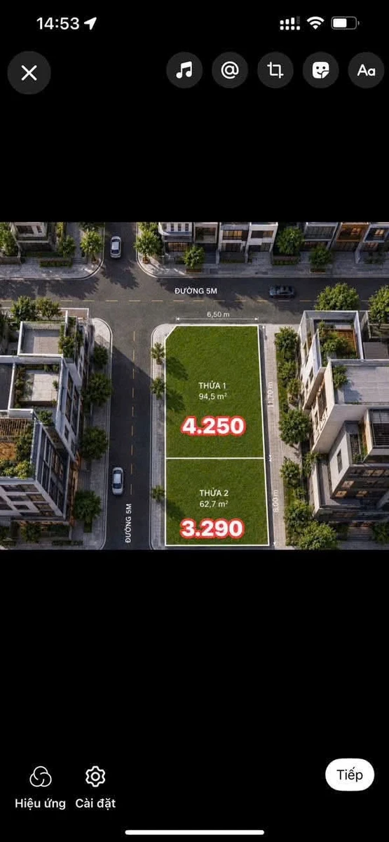 Bán 2 lô đất Phạm Văn Thuận, Biên Hòa, 94,5m² và 62,7m² - Ảnh 1