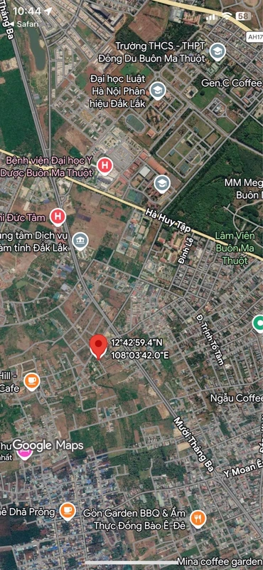 Bán đất hẻm Nguyễn Hữu Thấu nối dài 10x29.5m, 295m2, Phường Tân Lợi, Buôn Ma Thuột