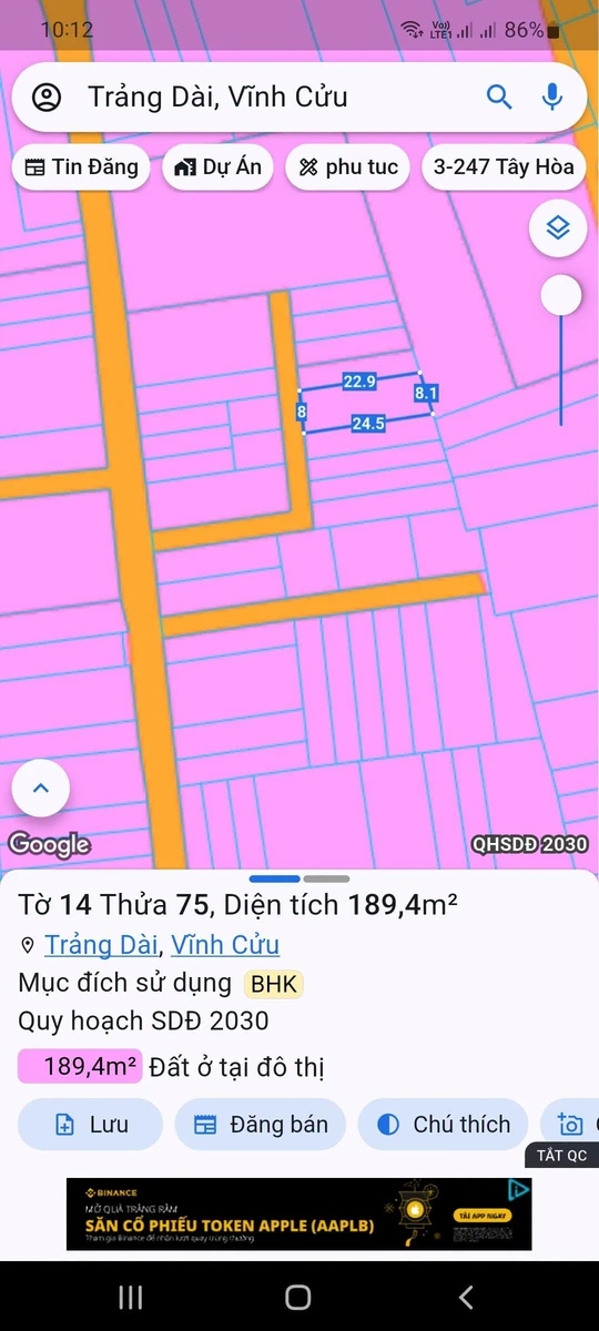 Bán dãy trọ 8 phòng 192m2 KP2 Trảng Dài Bình Tân 2.6 tỷ - Ảnh 1