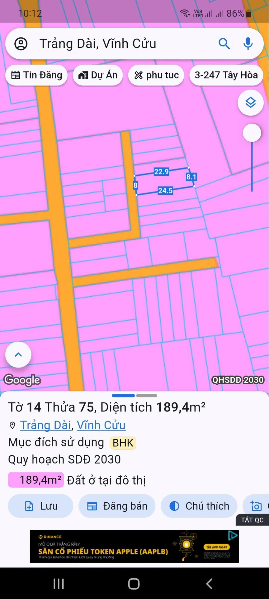 Bán dãy trọ 8 phòng 192m2 KP2 Trảng Dài Bình Tân 2.6 tỷ - Ảnh 1