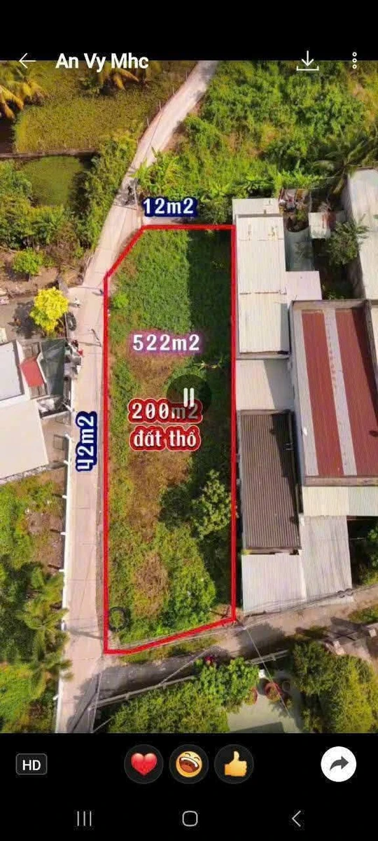 Bán đất nền 522m2 (thổ + vườn) Nguyễn Thông, Tây Ninh - Ảnh thu nhỏ 2