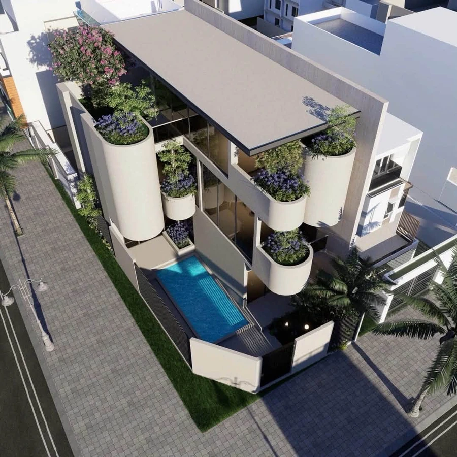 Bán nhà góc 2 mặt kiệt 120m² Nam Việt Á, có hồ bơi - Ảnh 1