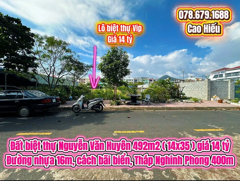 Bán đất biệt thự Nguyễn Văn Huyên 492m² 14 tỷ Tuy Hoà