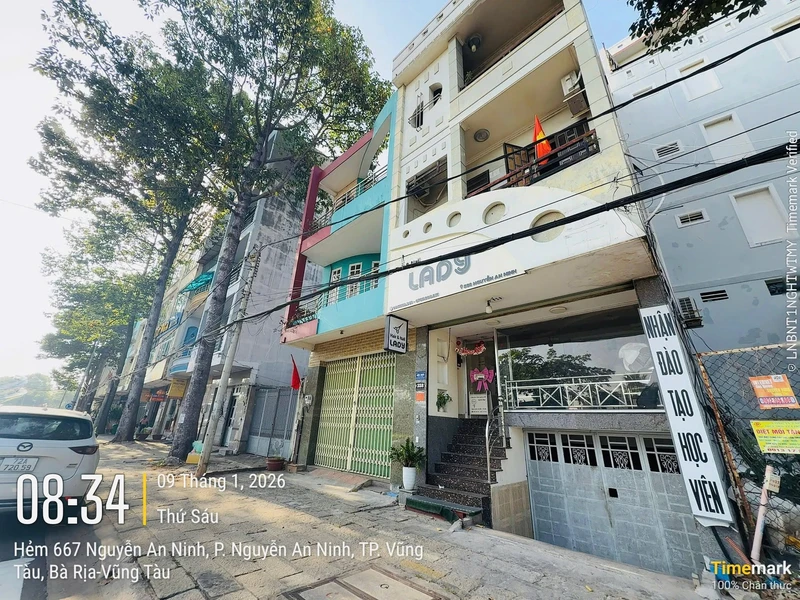 Bán nhà mặt tiền đường Nguyễn An Ninh 85,6m2, 1 trệt 4 lầu, giá 12 tỷ, Phường 8, Vũng Tàu