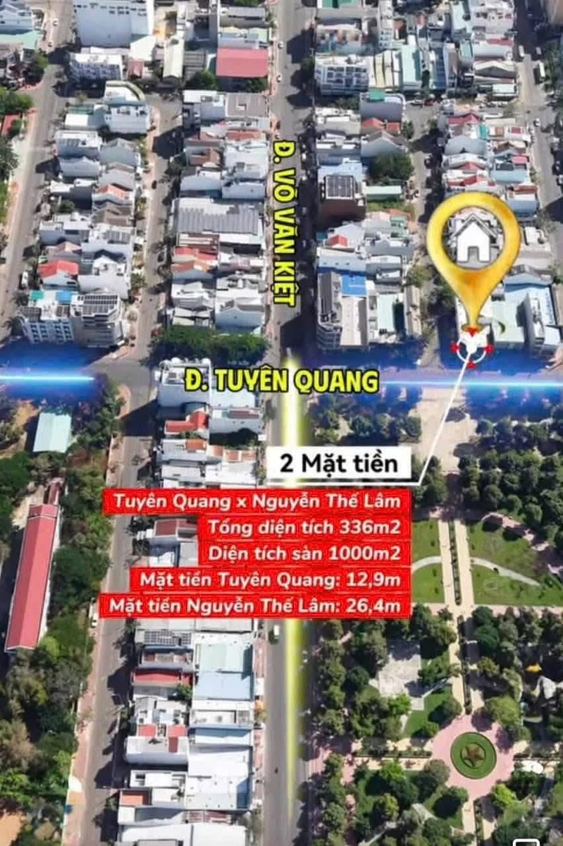 Bán lô góc 2 mặt tiền đường Tuyên Quang, Phan Thiết, 320m2 - Ảnh thu nhỏ 2