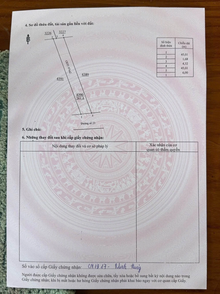 Bán đất 6m x 45m gần KCN Minh Hưng, Bình Dương - Ảnh thu nhỏ 4