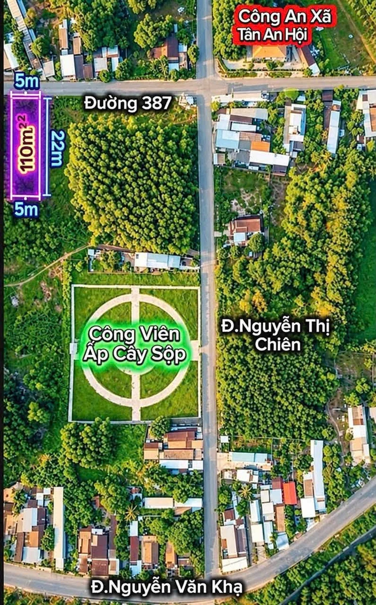 Bán đất thổ cư 5x22m mặt tiền đường nhựa 7m tại Củ Chi giá 1 tỷ - Ảnh 1