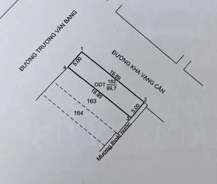 Bán đất 2 mặt tiền Trương Văn Bang, Vũng Tàu, 99.7m²