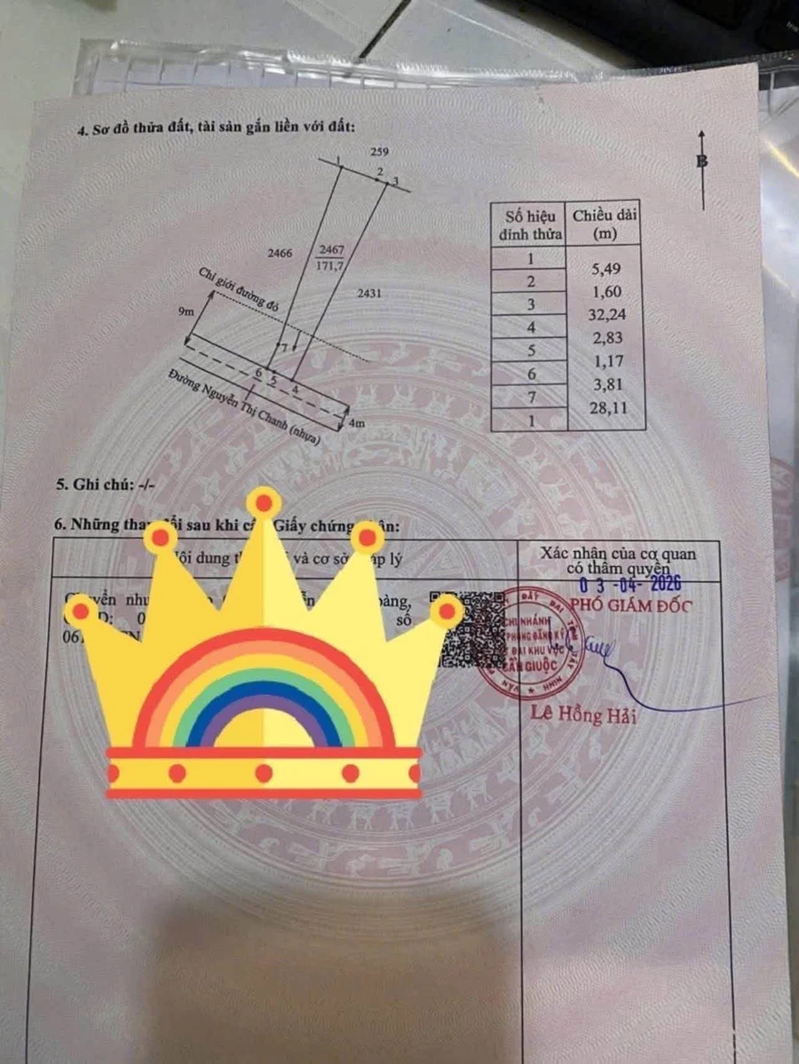 Bán lô đất mặt tiền 172m² Phước Lý, Tây Ninh - 1,75 tỷ - Ảnh thu nhỏ 3