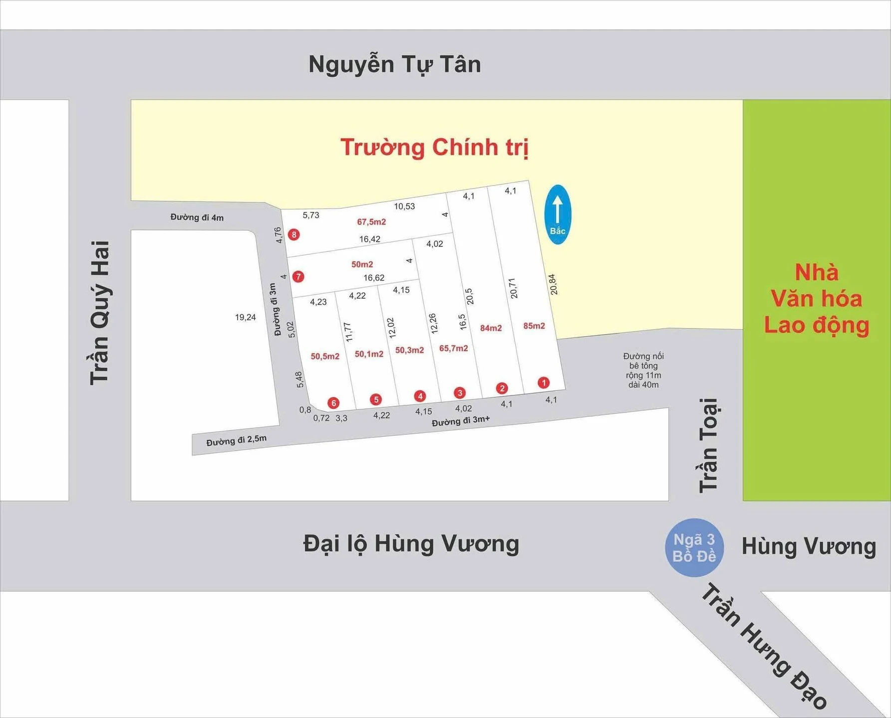 Bán lô đất 50-85m² gần Hùng Vương, Quảng Ngãi, 1.15-1.85 tỷ - Ảnh 1