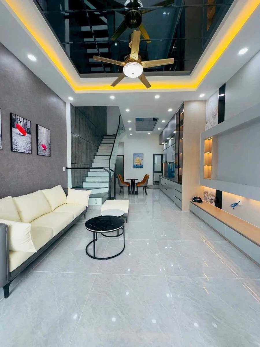 Bán nhà mới 100% Phú Lợi 1, gần vòng xoay Hiệp Thành 3, 60m2, 3PN, giá 4 tỷ 390 - Ảnh thu nhỏ 2