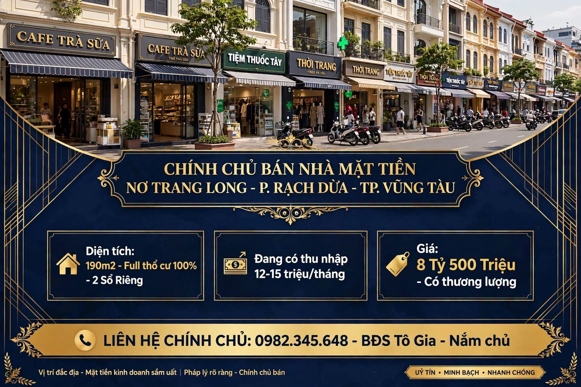 Bán dãy trọ mặt tiền Nơ Trang Long 190m² 8.5 tỷ Quận 7 - Ảnh 1