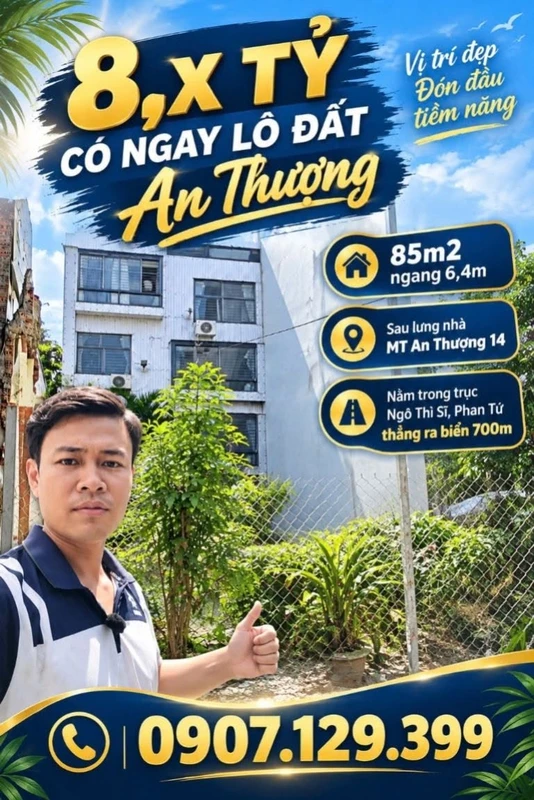 Bán nhà mặt tiền 85m2 An Thượng 14 gần biển Mỹ Khê, Đà Nẵng