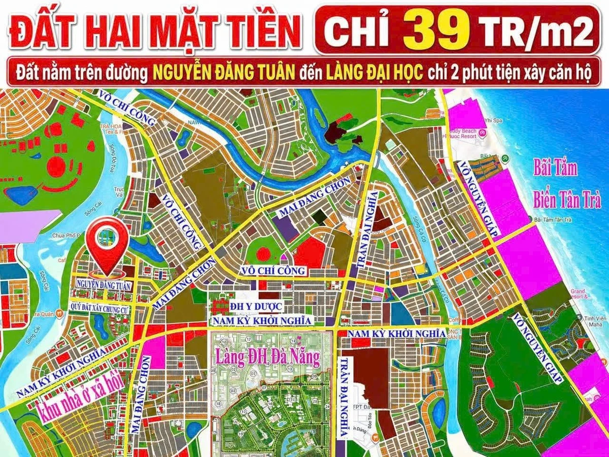 Bán lô góc 401m² hai mặt tiền Làng Đại học Đà Nẵng - Ảnh thu nhỏ 3