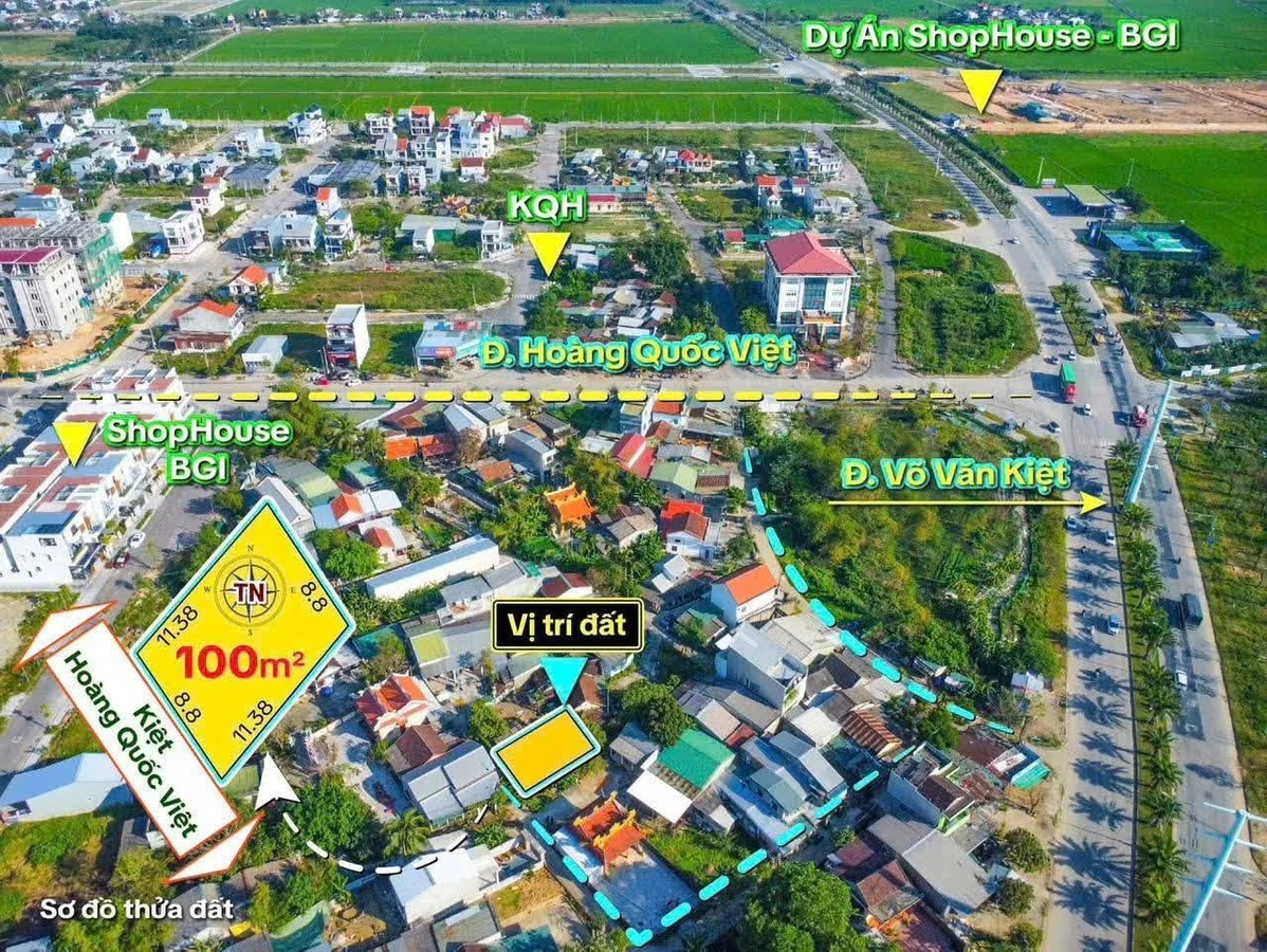 Bán lô đất 100m² kiệt Hoàng Quốc Việt, Huế sổ riêng - Ảnh thu nhỏ 2