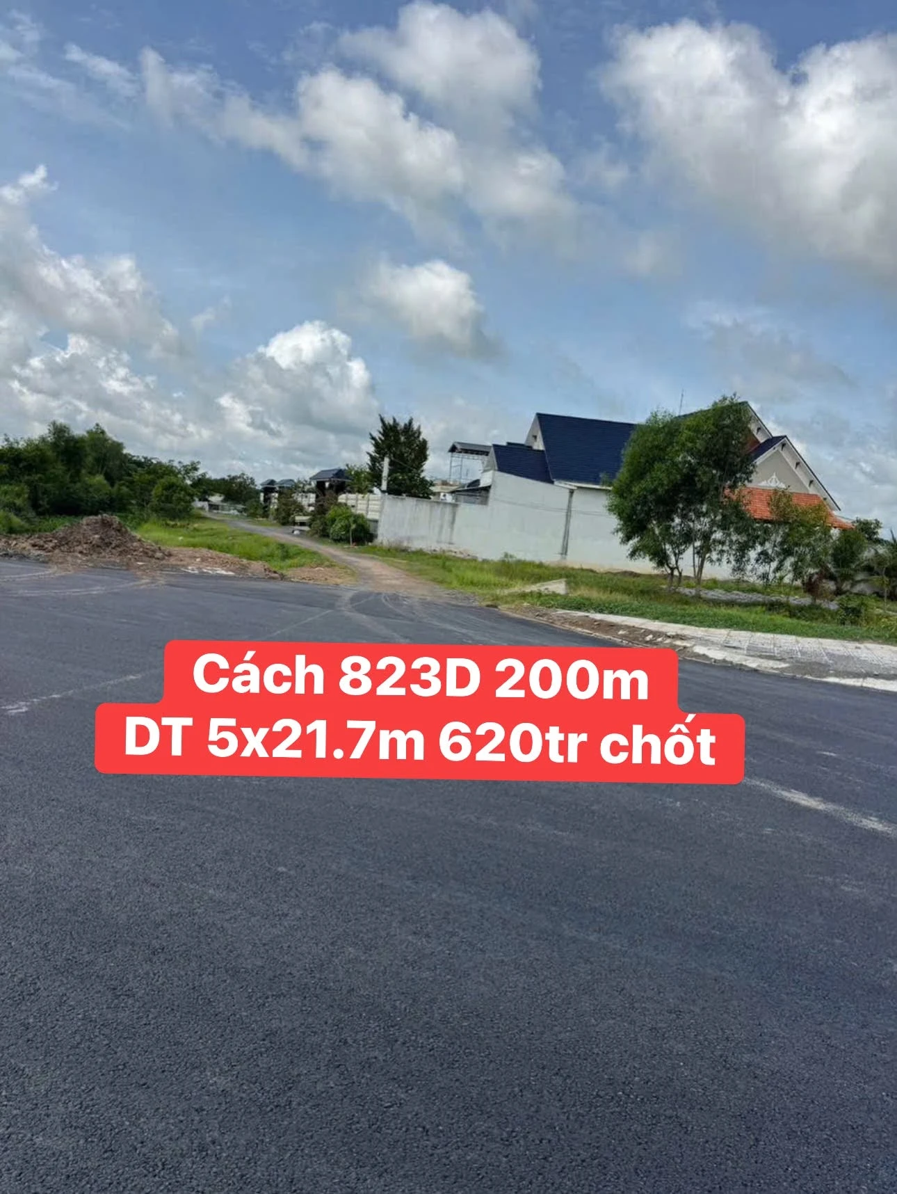 Bán đất 5x21.7m, 108.5m² giá 620 triệu Bình Chánh - Ảnh 1