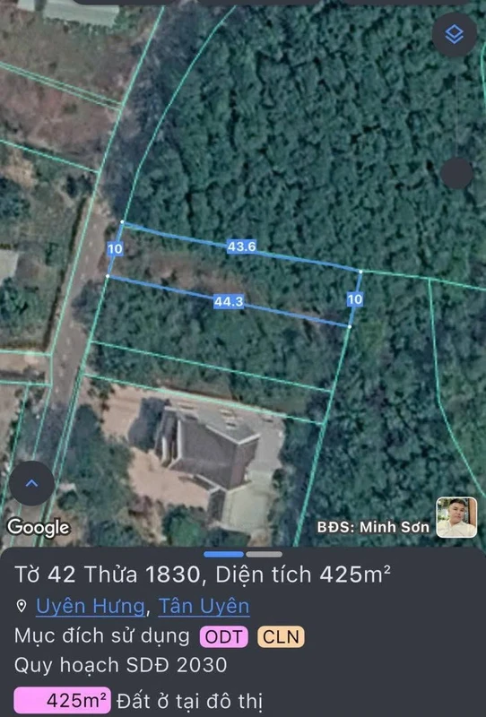 Bán đất 440m² Tân Uyên, Bình Dương 3.7 tỷ