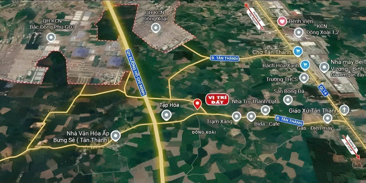 Bán lô đất 200m² gần Chợ Tân Thành, KCN Đồng Xoài - Ảnh thu nhỏ 3