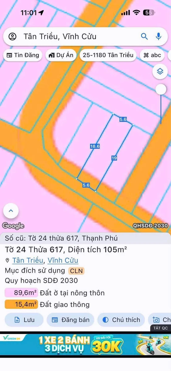 Bán đất nền 90m2 sổ riêng Quận 12 1 tỷ 490 - Ảnh 1