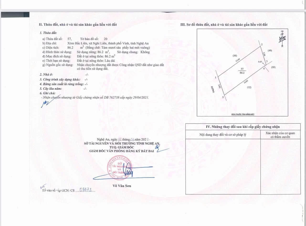 Bán đất xóm Bắc Liên Nghi Liên 86,2m² 1 tỷ 6 - Ảnh 1
