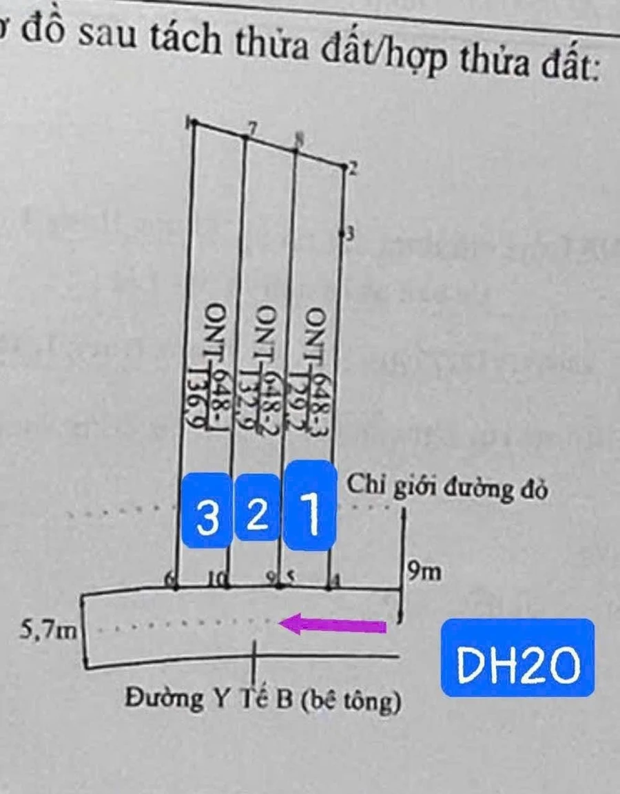 Bán 3 nền đất thổ cư 4x34m, mặt tiền Y Tế B, Mỹ Lộc - Ảnh thu nhỏ 4