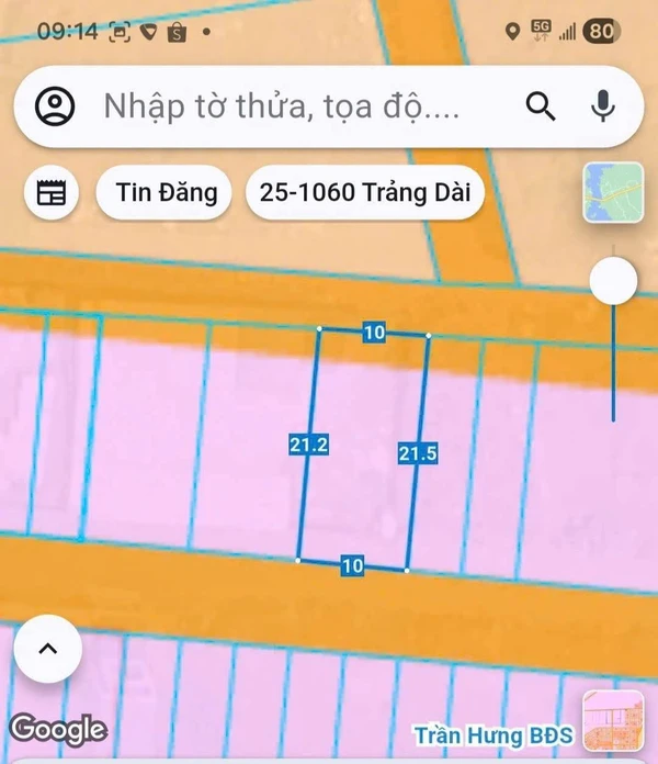 Bán lô đất biệt thự 210m² Trảng Dài Biên Hòa 3.75 tỷ