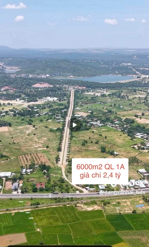 Bán 6000m2 đất mặt tiền QL 1A, Bình Thuận, giá 2,4 tỷ