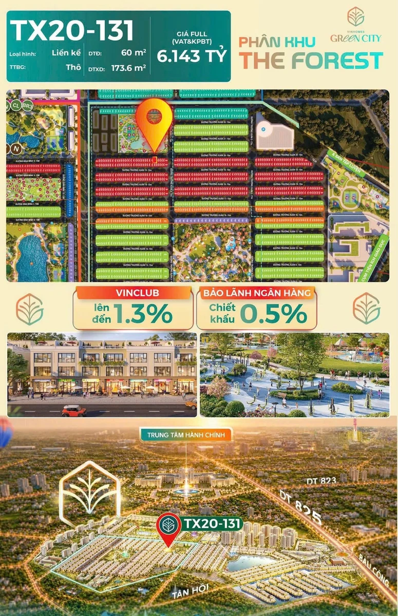 Bán shophouse 60m2 giá 1,8 tỷ Vinhomes Green City - Ảnh 1