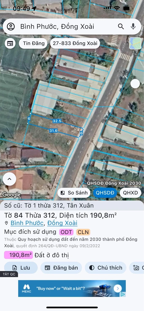 Bán đất Bình Phước 180m² hướng Đông Nam - Ảnh thu nhỏ 2