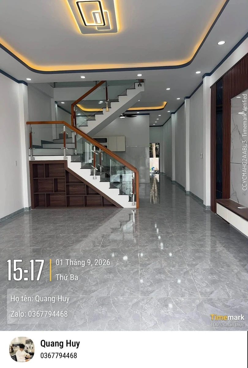 Bán nhà trệt lầu sân vườn 60m2 Bến Cát, Bình Dương - Ảnh thu nhỏ 4