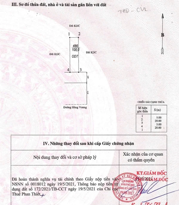 Bán đất mặt tiền Đại Lộ Hùng Vương 100m2 Phan Thiết 7,4 tỷ