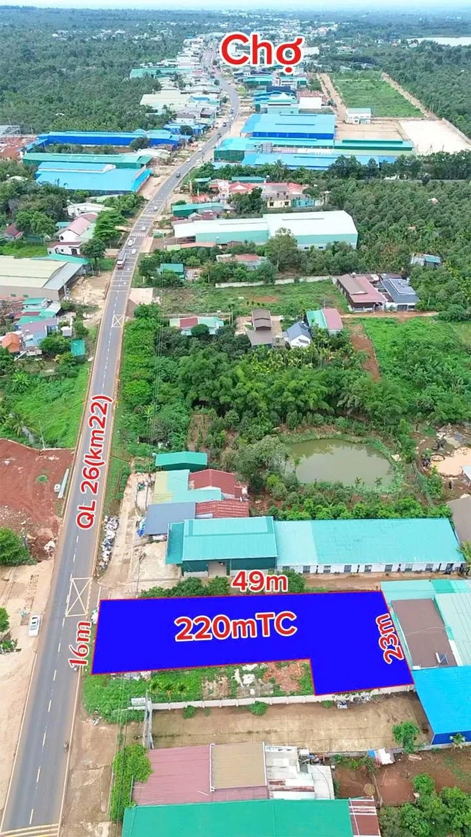 Bán lô đất góc 2 mặt tiền Quốc Lộ 26, Đắk Lắk 784m² - Ảnh thu nhỏ 2