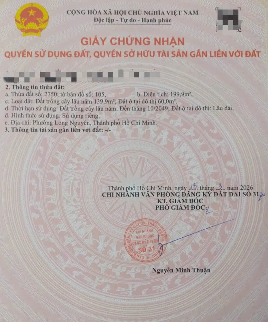 Bán đất mặt tiền An Điền Bến Cát 200m² 1 tỷ 480 - Ảnh thu nhỏ 4