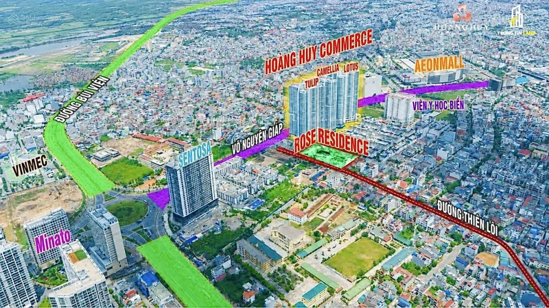 CĐT tặng 999 triệu căn Lotus 2N2W 70m2 tầng trung Hoàng Huy CMC, giá 2,48 tỷ view Aeon Mall, Vinmex