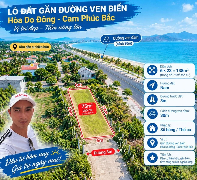 Bán đất Hòa Do Đông Cam Phúc Bắc 133m² 1 tỷ