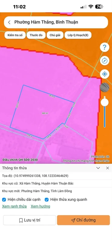 Bán đất 520m² Phường Hàm Thắng, Bình Thuận