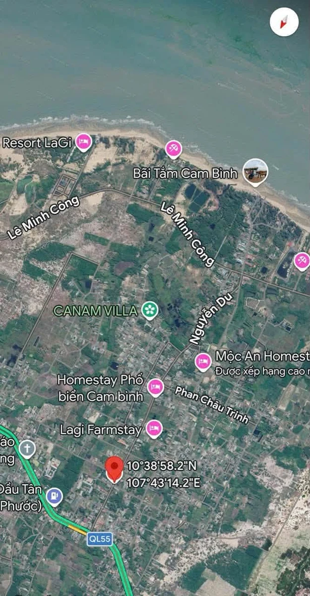 Bán đất mặt tiền Nguyễn Du 187m2 Tân Phước, Bình Thuận - Ảnh thu nhỏ 2