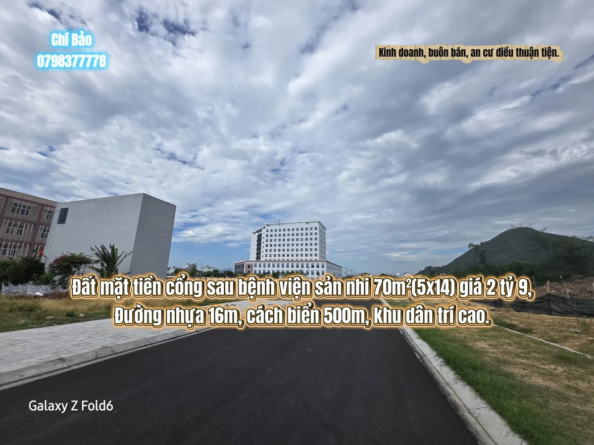 Bán lô đất 70m² gần Bệnh viện Sản Nhi, Tuy Hòa, 2 tỷ 9 - Ảnh 1