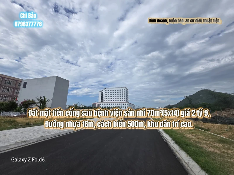 Bán lô đất 70m² gần Bệnh viện Sản Nhi, Tuy Hòa, 2 tỷ 9