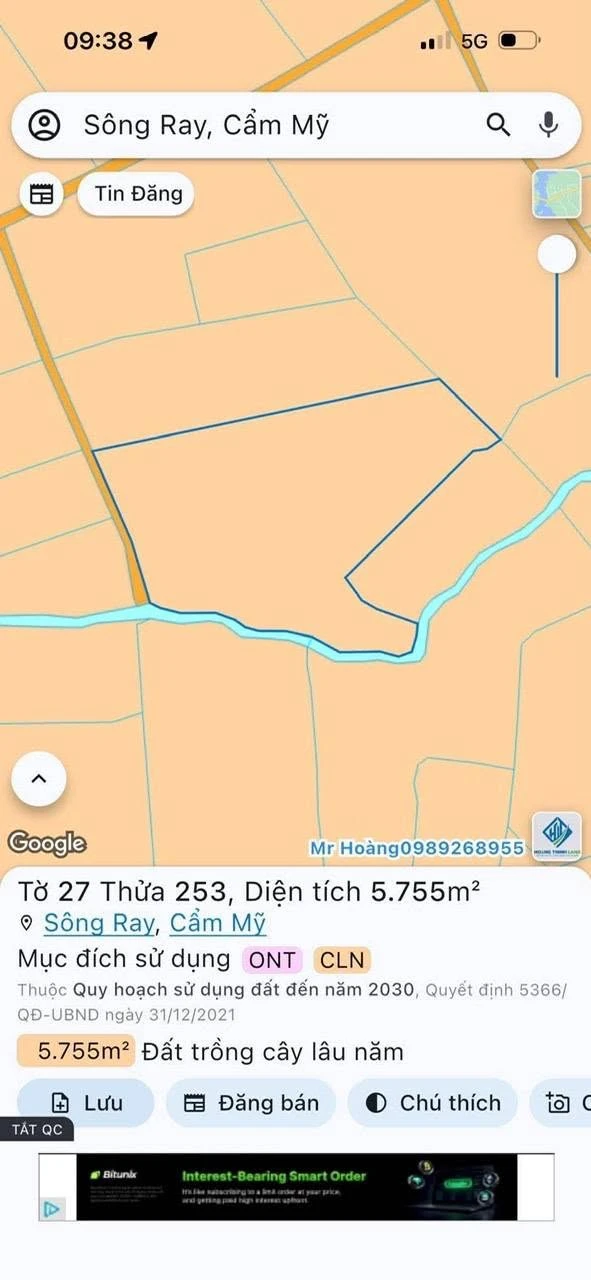 Bán đất trồng cây lâu năm 8000m² Cẩm Mỹ - Ảnh 1