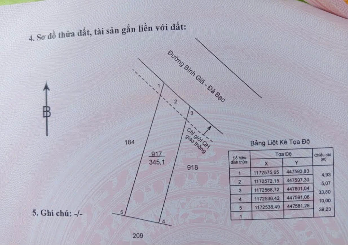 Bán đất mặt tiền Bình Giã-Đá Bạc 390m² giá 1,4 tỷ - Ảnh thu nhỏ 2