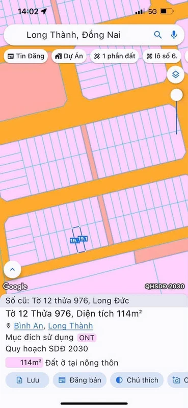 Bán đất 6x20m Xã Bình An gần sân bay Long Thành 1,1 tỷ