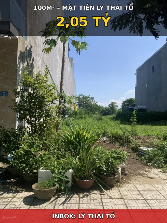 Mặt tiền Lý Thái Tổ 100m², 2,05 tỷ - Ảnh 1