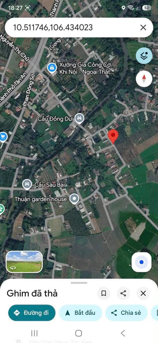 Bán lô đất góc 2 mặt tiền 190m2 Bình Chánh 529 triệu - Ảnh thu nhỏ 2
