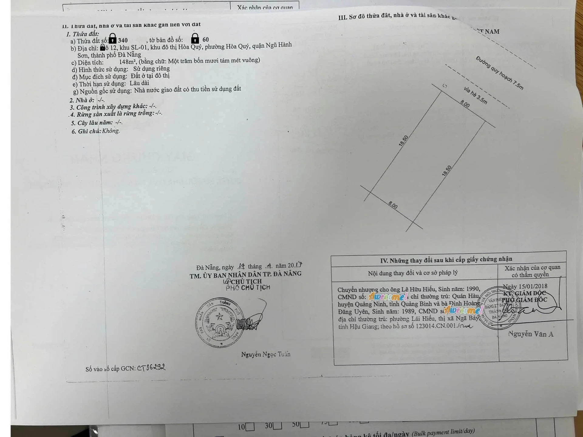 Bán đất 148m2 KĐT Hòa Quý, Đà Nẵng, 9 tỷ - Ảnh 1