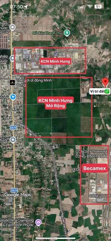Bán đất 6m x 45m gần KCN Minh Hưng, Bình Dương