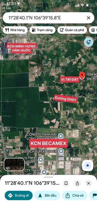 Đất gần KCN Becamex 5x39m 195m² 440 triệu