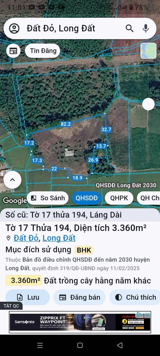 Bán 5 sào (5000m2) đất trồng cây tại Đất Đỏ, Nhà Bè - Ảnh thu nhỏ 3
